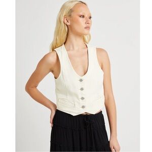 Rolla’s Dallas Denim Buttercream Vest New!